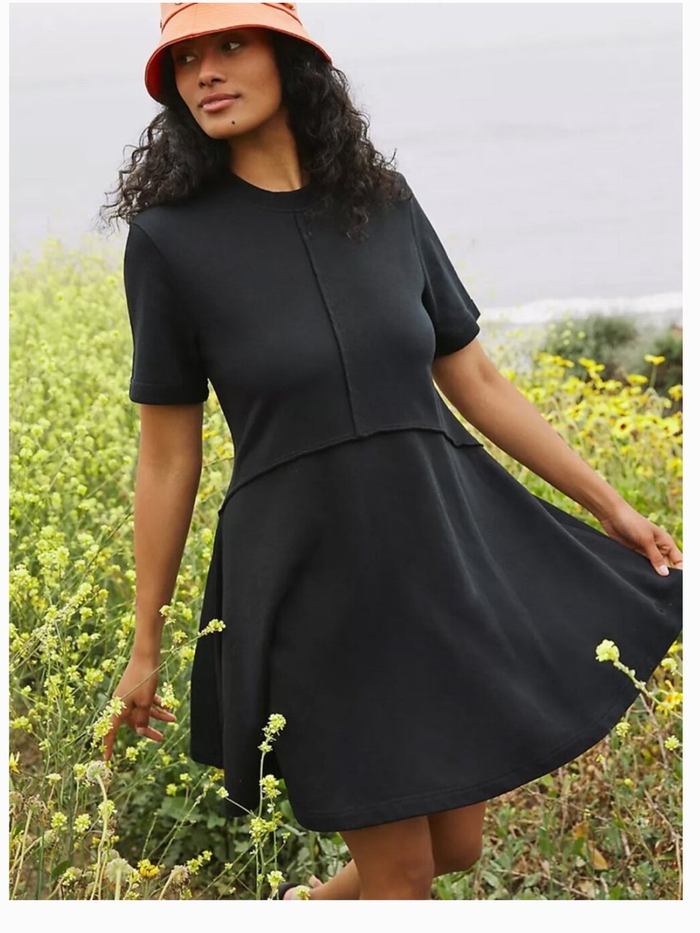Sweaty Betty XS/S Black Short-Sleeve A-Line Dress